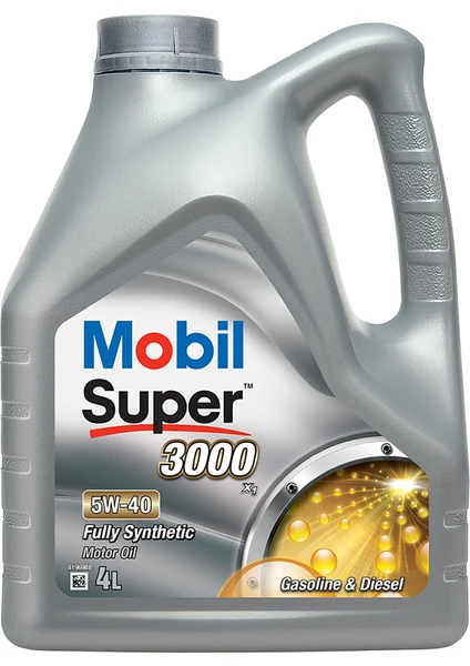 Mobil Süper 3000 X1 5W-40 LPG Motor Yağı 4 Litre